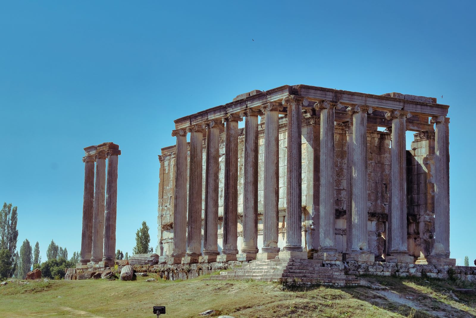 An ancient marble temple.